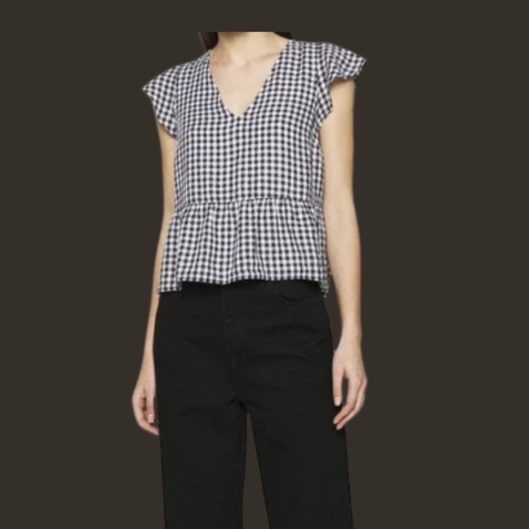 Abercrombie & Fitch Women's Babydoll Peplum Smocked Blouse - Picture 3 of 9